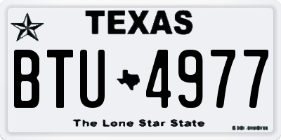 TX license plate BTU4977