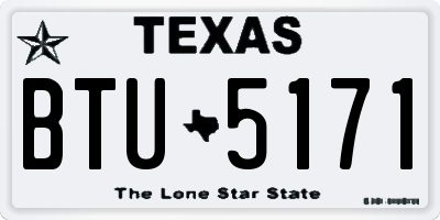 TX license plate BTU5171