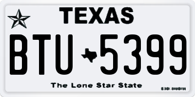 TX license plate BTU5399