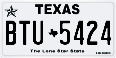 TX license plate BTU5424