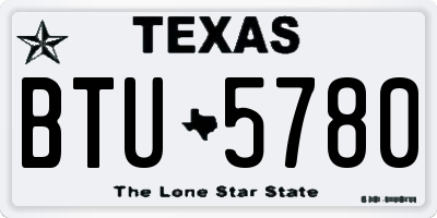 TX license plate BTU5780
