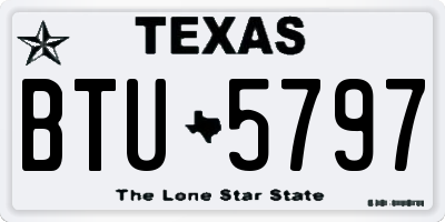 TX license plate BTU5797