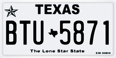 TX license plate BTU5871