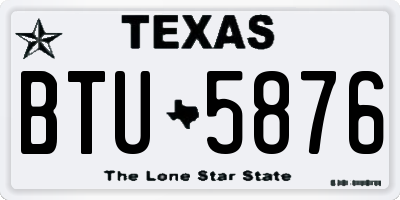 TX license plate BTU5876