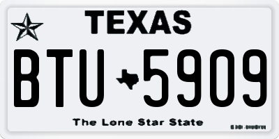 TX license plate BTU5909