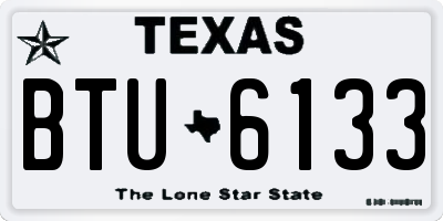 TX license plate BTU6133
