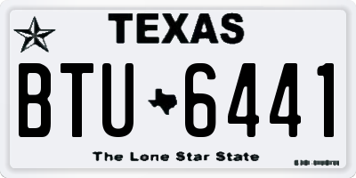 TX license plate BTU6441