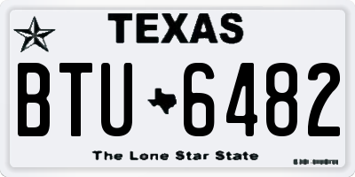 TX license plate BTU6482