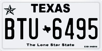 TX license plate BTU6495