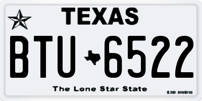 TX license plate BTU6522