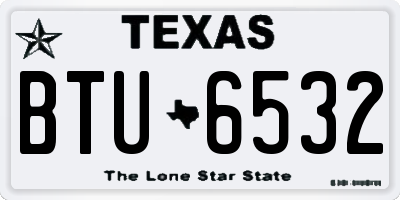 TX license plate BTU6532