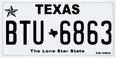 TX license plate BTU6863