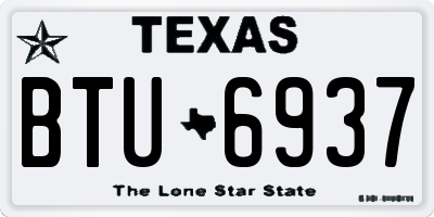 TX license plate BTU6937