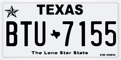 TX license plate BTU7155