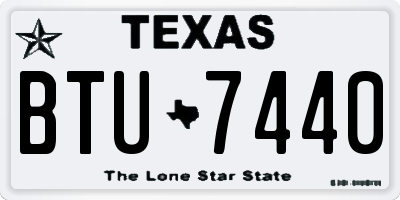 TX license plate BTU7440
