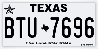 TX license plate BTU7696