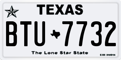 TX license plate BTU7732