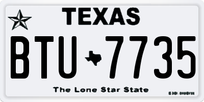 TX license plate BTU7735