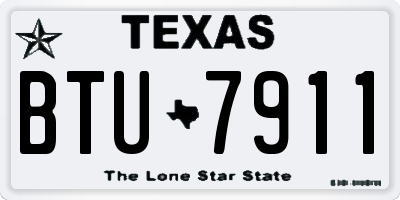 TX license plate BTU7911
