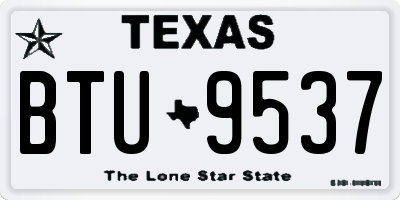 TX license plate BTU9537