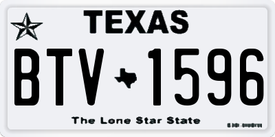 TX license plate BTV1596