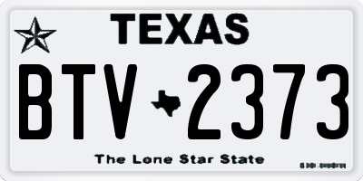 TX license plate BTV2373