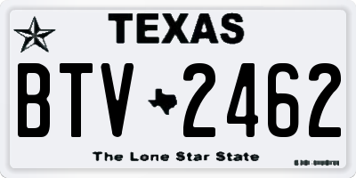TX license plate BTV2462