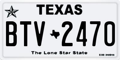 TX license plate BTV2470