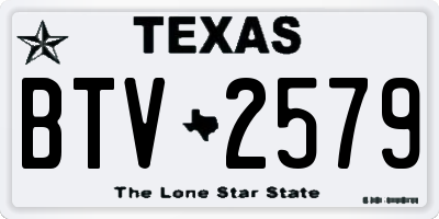 TX license plate BTV2579