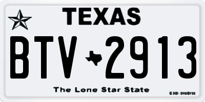 TX license plate BTV2913