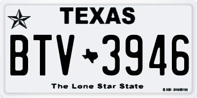 TX license plate BTV3946