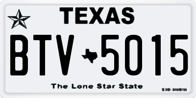 TX license plate BTV5015