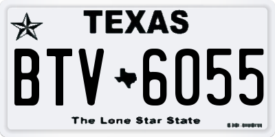 TX license plate BTV6055