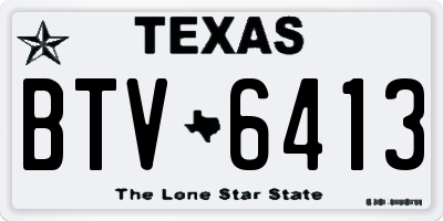 TX license plate BTV6413