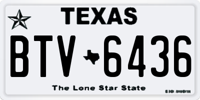 TX license plate BTV6436