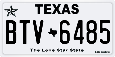 TX license plate BTV6485