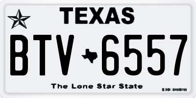 TX license plate BTV6557