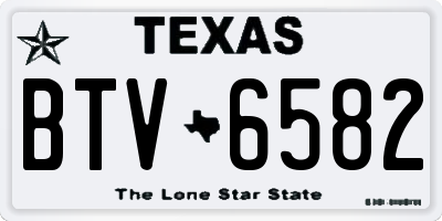 TX license plate BTV6582