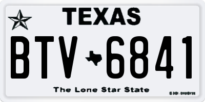 TX license plate BTV6841