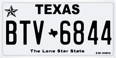 TX license plate BTV6844