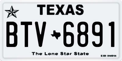 TX license plate BTV6891
