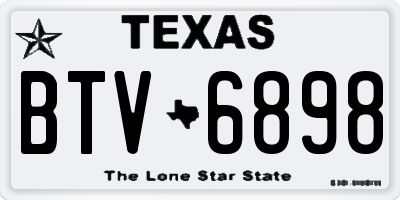 TX license plate BTV6898