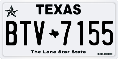 TX license plate BTV7155