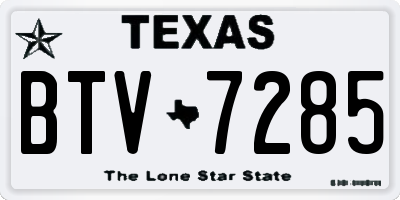 TX license plate BTV7285