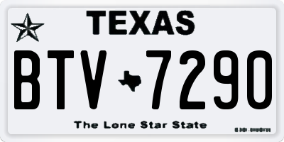 TX license plate BTV7290