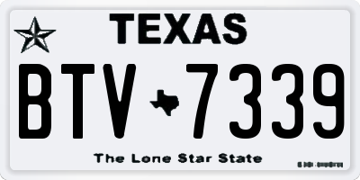 TX license plate BTV7339