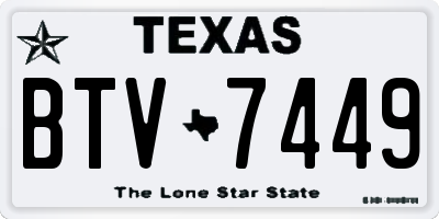 TX license plate BTV7449