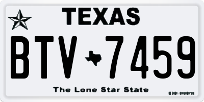 TX license plate BTV7459