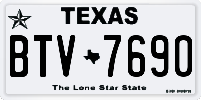 TX license plate BTV7690