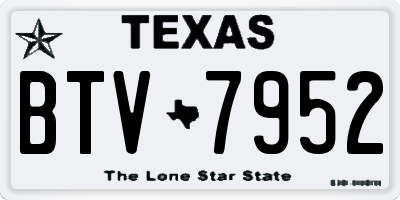 TX license plate BTV7952